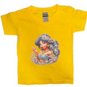 Princess Jasmine Graphic T-Shirt Kids Yellow 2T NEW